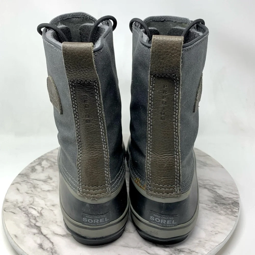 Sorel 1964 Premium CVS Gray Lace Up Waterproof Snow Boots 10/44 Mens Insulated